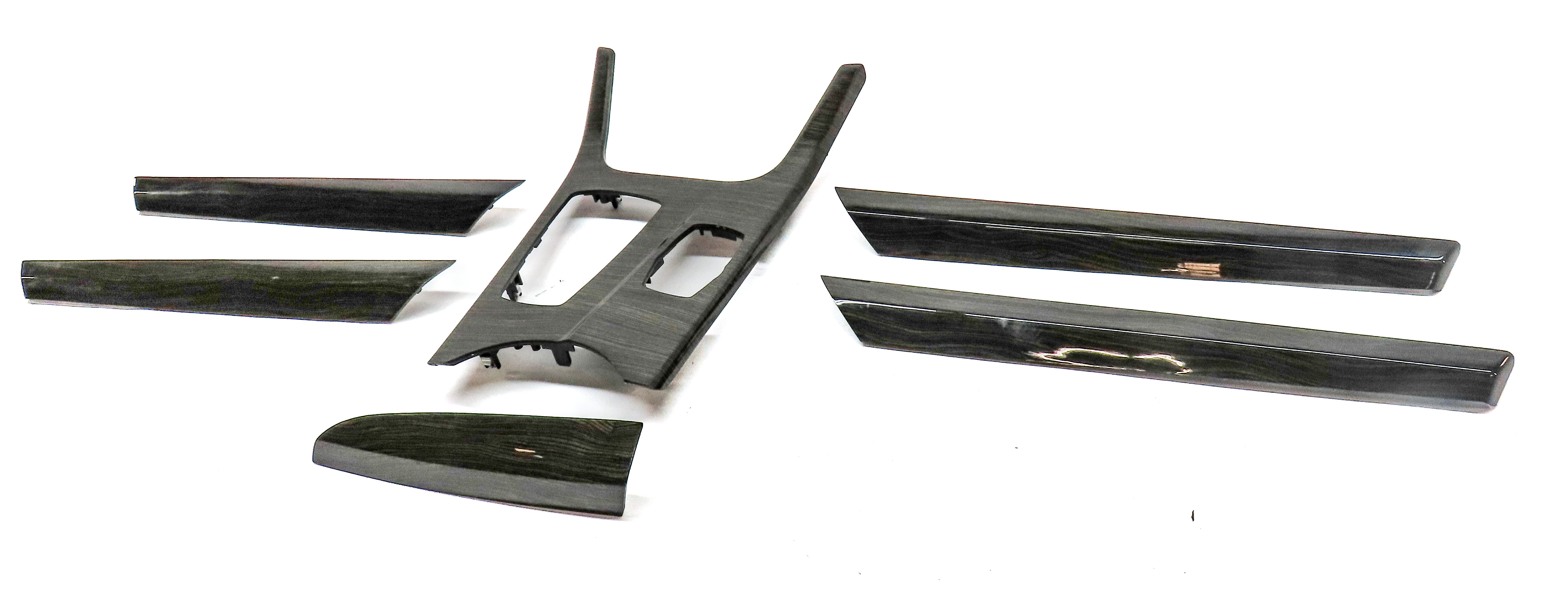2011 BMW X3 (F25) INTERIOR DOOR DASH CENTER CONSOLE TRIM SET/ 6 (Fineline Wave) — exact item pictured